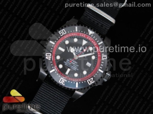 VR공장 롤렉스 씨드웰러 밤포드 _ 나일론 스트랩 Sea-Dweller 116660 Bamford PVD VRF Best Edition Black Dial on Black Nylon Strap A2836 MAX