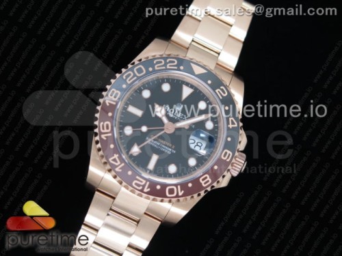 GM공장 롤렉스 GMT마스터 로즈골드 루트비어 금통 _ GMT-Master II 126715 CHNR BlackBrown Ceramic RG GMF Best Edition Black Dial on RG Bracelet A2836