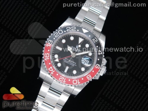 GM공장 롤렉스 GMT마스터2 레드앤블랙 블랙다이얼 브슬 904L 3186 _ GMT Master II 116719 BlackRed Real Ceramic 904L SS GMF Best Edition Black Dial on Bracelet A3186 (Correct Hand Stack)