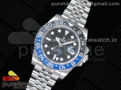 GM공장 롤렉스 GMT마스터2 블루블랙 베트맨 블랙다이얼 쥬빌레 브슬 _GMT Master II 126710 BLNR Real Ceramic 904L SS GMF 11 Best Edition on Bracelet A3285 (Correct Hand Stack)