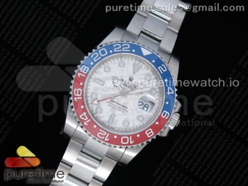 GM공장 롤렉스 GMT마스터2 블루앤레드 운석스타일다이얼 브슬 _ GMT Master II 126719 BLRO Meteorite 904L SS GMF Best Edition on Bracelet A3285 (Correct Hand Stack)