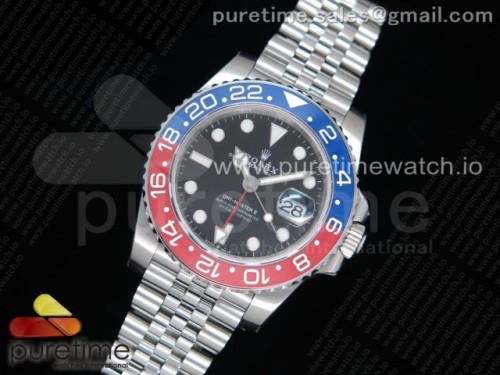 GM공장 롤렉스 GMT마스터2 블루앤레드 펩시 블랙다이얼 쥬빌레 브슬 _ GMT Master II 126710 BLRO Real Ceramic 904L SS GMF 11 Best Edition on Bracelet A3285 (Correct Hand Stack)