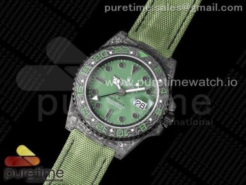 OM공장 롤렉스 GMT마스터 DIW카본 그린다이얼 나일론 _ GMT DIW Carbon OMF Best Edition Green Dial on Green Nylon Strap SA3186 CHS