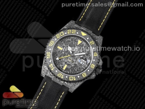 OM공장 롤렉스 GMT마스터 DIW카본 블랙옐로우 블랙다이얼 나일론 _ GMT DIW Carbon OMF Best Edition BlackYellow Black Dial on Black Nylon Strap SA3186 CHS