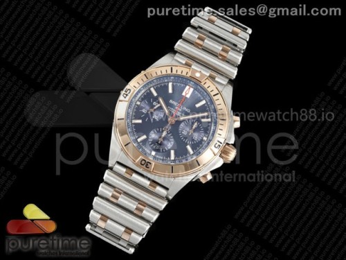 TF공장 브라이틀링 크로노맷 B01 브레이슬릿 콤비 블루 Chronomat B01 42mm SSRG TF 11 Best Edition Blue Dial on SSRG Bracelet A7750 V2