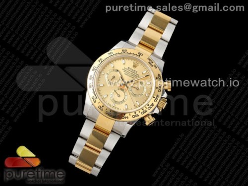 BT공장 로렉스 데이토나 콤비 골드다이얼 Daytona 116523 BTF 1_1 Best Edition 904L SS Case and Bracelet YG Dial SA4130