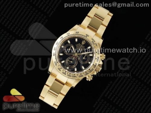 BT공장 롤렉스 데이토나 옐로우골드금통_Daytona 116508 BTF 11 Best Edition Black Dial on YG Bracelet SA4130