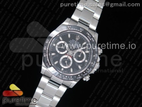 GM공장 롤렉스 데이토나 블랙 세라믹베젤 Daytona 116500 GMF Best Edition Ceramic Bezel Black Dial on SS Bracelet A4130