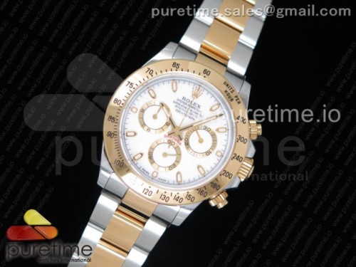 GM공장 롤렉스 데이토나 화이트 콤비 Daytona 116523 YG Wrapped GMF Best Edition White Dial on SS_YG Bracelet A4130