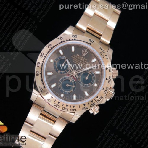 JH공장 롤렉스 데이토나 로즈골드 브라운다이얼 _ Daytona 116505 RG JHF Best Edition Brown Dial on RG Bracelet A4130