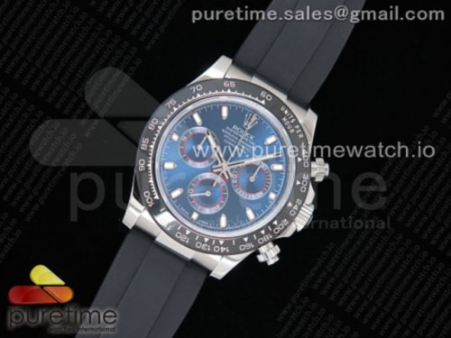 JH공장 롤렉스 데이토나 블루다이얼 러버 _ Daytona 116519 SS JHF Best Edition Blue Dial on Black Rubber Strap A4130
