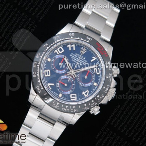 JH공장 롤렉스 데이토나 세라믹베젤 블루 넘버 다이얼 _ Daytona SS JHF Best Edition Blue Dial Ceramic Bezel on SS Bracelet A4130