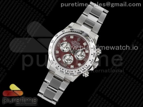 JH공장 롤렉스 데이토나 스틸 브라운다이아인덱스 브슬 _ Daytona SS JHF Best Edition Brown Diamonds Dial on SS Bracelet A4130