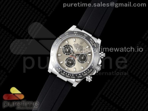 OM공장 롤렉스 데이토나 116519 그레이_블랙서브 다이얼 Daytona 116519 SS OMF Best Edition GrayBlack Dial on Oysterflex Strap A7750 (Slim Movement)