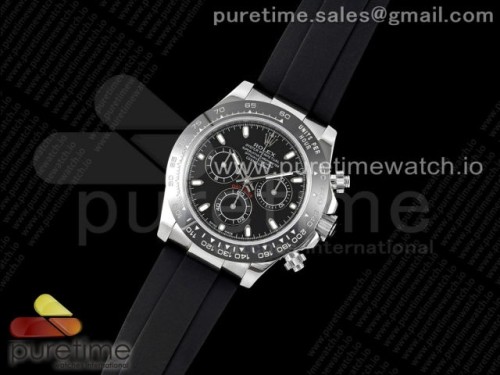 OM공장 롤렉스 데이토나 116519 블랙 바인덱스 Daytona 116519 SS OMF Best Edition Black Dial on Oysterflex Strap A7750 (Slim Movement)
