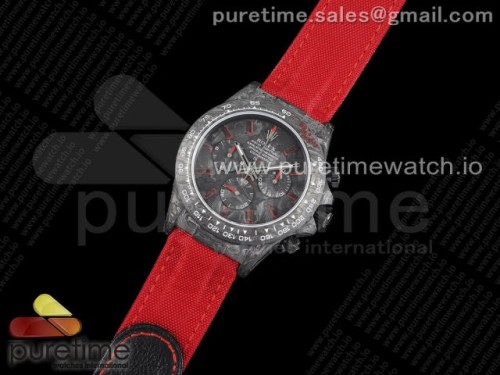 OM공장 롤렉스 데이토나 DIW 카본 블랙레드다이얼 레드나일론스트랩 _ Daytona DIW Carbon OMF Best Edition BlackRed Dial on Red Nylon Strap A4130