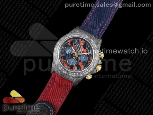 OM공장 롤렉스 데이토나 DIW 카본 블루레드다이얼 레드블루나일론스트랩 _ Daytona DIW Carbon OMF Best Edition BlueRed Dial on BlueRed Nylon Strap A4130