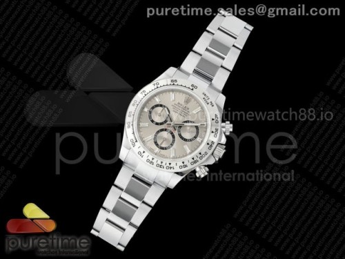 QF공장 데이토나 텅스텐 V6최신버전 실버 바게뜨 Daytona 126509 QF 11 Best Edition Gray Crystal Dial on Bracelet SH4131 V6 (Gain Weight)