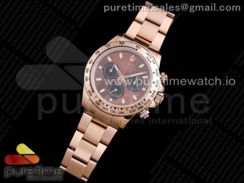 TW공장 롤렉스 데이토나 로즈골드 브라운블랙다이얼 금통 브슬 _ Daytona RG TWF RG Bezle Brown Dial Lume Markers on RG Brcelet A4130