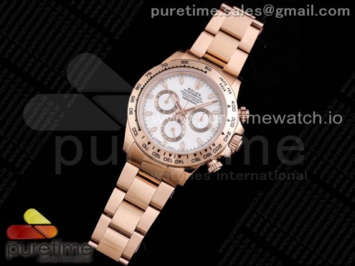 TW공장 롤렉스 데이토나 로즈골드 화이트다이얼 금통 브슬 _ Daytona RG TWF RG Bezle White Dial on RG Brcelet A4130