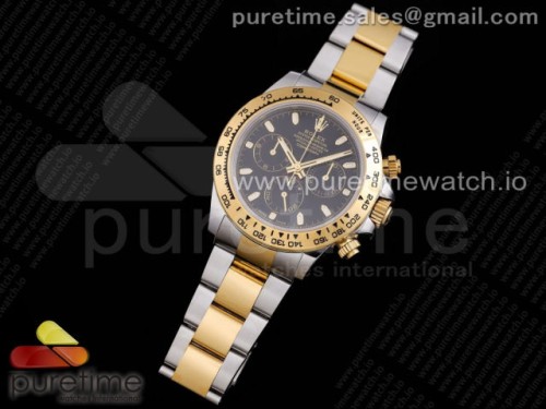 TW공장 롤렉스 데이토나 옐로우골드콤비 블랙다이얼 브슬 _ Daytona SSYG TWF YG Bezle Black Dial on SSYG Brcelet A4130