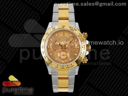 VR공장 롤렉스 데이토나 골드다이얼 옐로우골드 콤비 브슬 7750 _ Daytona 116523 SSYG VRF 11 Best Edition Gold Dial on SSYG Bracelet A7750