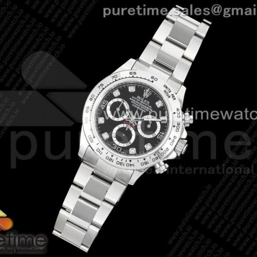 VR공장 롤렉스 데이토나 블랙 텐포인트 다이얼 브슬 7750 _ Daytona 116509 VRF 11 Best Edition Black Diamonds Dial on SS Bracelet A7750