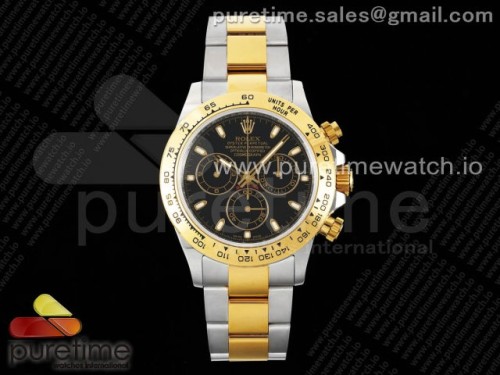 VR공장 롤렉스 데이토나 블랙다이얼 옐로우골드 콤비 브슬 7750 _ Daytona 116523 SSYG VRF 11 Best Edition Black Dial on SSYG Bracelet A7750