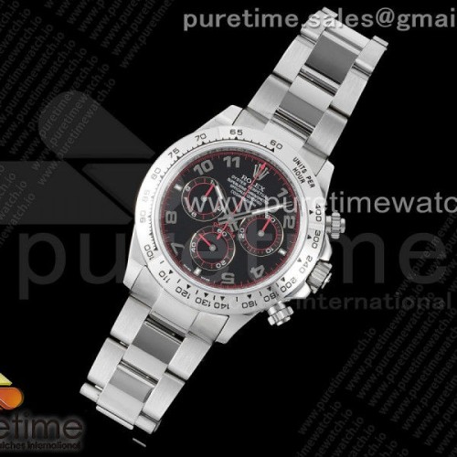 VR공장 롤렉스 데이토나 블랙레드다이얼 브슬 7750 _ Daytona 116509 VRF 11 Best Edition Black Numerals Dial on SS Bracelet A7750
