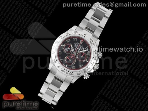 VR공장 롤렉스 데이토나 블랙레드다이얼 브슬 7750 _ Daytona 116509 VRF 11 Best Edition Black Numerals Dial on SS Bracelet A7750