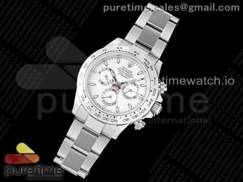 VR공장 롤렉스 데이토나 화이트다이얼 브슬 7750 _ Daytona 116520 VRF 11 Best Edition White Dial on SS Bracelet A7750