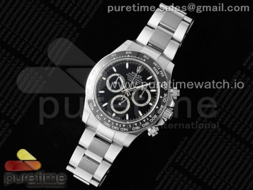 VS공장 롤렉스 데이토나 신형 블랙다이얼 4131 풀클론 무브먼트 Daytona 126500 VSF 11 Best Edition 904L Steel Black Dial on SS Braclet DD4131