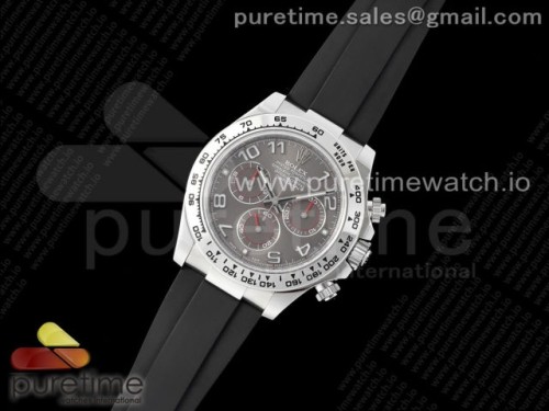 클린공장 롤렉스 데이토나 세라토나 4130무브Daytona 116509 Clean 11 Best Edition 904L SS Case Gray Dial on Rubber Strap SA4130 V2