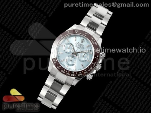 클린공장 롤렉스 데이토나 아이스블루 다이아인덱스 Daytona 116506 Clean 11 Best Edition Ice Blue Dial Crystal Markers on SS Bracelet SA4130 V2