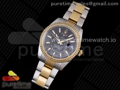 TW공장 롤렉스 스카이드웰러 블랙다이얼 콤비 브슬 _ Skydweller SS_YG TWF Best Edition Black Dial on SS_YG Bracelet A23J