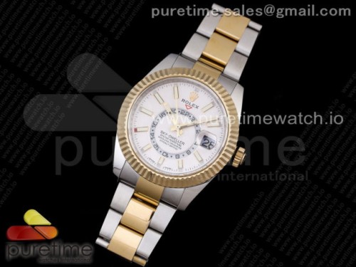 TW공장 롤렉스 스카이드웰러 화이트다이얼 콤비 브슬 _ Skydweller SS_YG TWF Best Edition White Dial on SS_YG Bracelet A23J