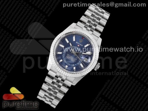 ZF공장 롤렉스 스카이드웰러쥬빌레 Sky-Dweller 326934 904L SS ZF 11 Best Edition Blue Dial on SS Jubilee Bracelet A2824