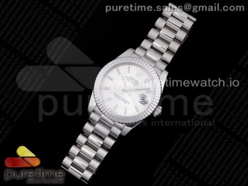 GM공장 롤렉스 데이저스트 31MM 실버 바인덱스 브슬 여성용 _ DateJust 31 Ladies 278289 GMF 316L Steel Silver Dial Stick Markers on President Syle Bracelet