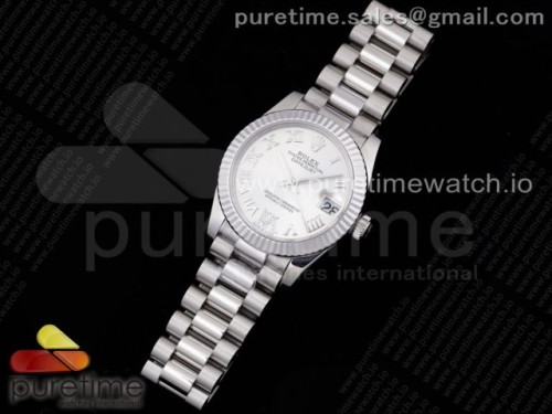 GM공장 롤렉스 데이저스트 31MM 실버다이아 로만인덱스 브슬 여성용 _ DateJust 31 Ladies 278289 GMF 316L Steel Silver Dial Diamond Roman Markers on President Syle Bracelet