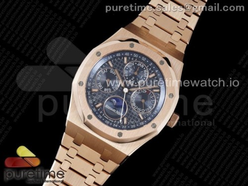 APS공장 오데마피게 로얄오크 오프쇼어 41MM 로즈골드 블루다이얼 브슬 Royal Oak 41mm Complicated 26574 RG APSF11 Best Edition Blue Dial on RG Bracelet A5134