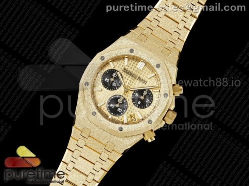 APS공장 오데마피게 로얄오크 크로노 26240 옐로우골드프로스티드 옐로우 골드 Royal Oak Chrono 26240 Frosted YG APSF 11 Best Edition YG Dial on Bracelet SA4401 Super Clone
