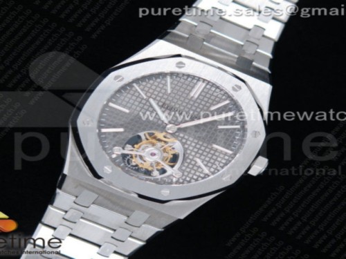 JF공장 오데마피게 로얄오크 투어빌론 엑스트라씬 그레이다이얼 브레이슬릿 _ Royal Oak Tourbillon Extra-thin SS JF 11 Best Edition Gray Textured Dial on SS Bracelet