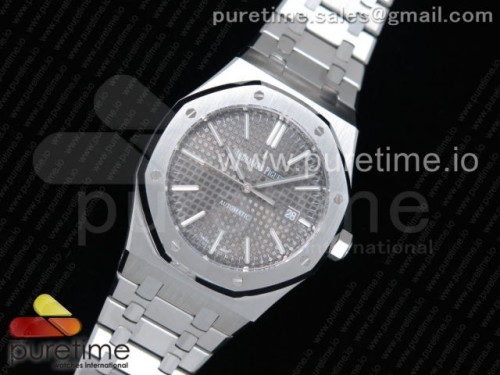 JF오데마피게 로얄오크 15400 41MM V5 Royal Oak 41mm 15400 SS JF 1_1 Best Edition Gray Textured Dial on SS Bracelet A3120 V5