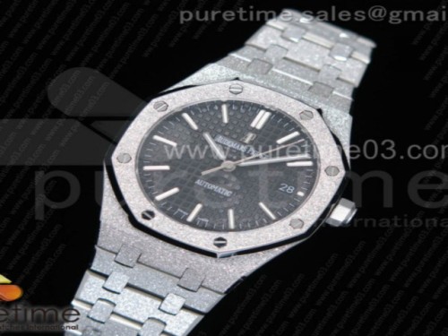 JH공장 오데마피게 로얄오크 37MM 15454 블랙다이얼 _ 브슬 Royal Oak Frosted Gold 37mm 15454 SS JHF Best Edition Black Dial on SS Bracelet A3120