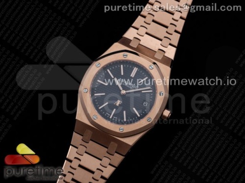KZ공장 오데마피게 로얄오크 15202 블랙다이얼 로즈골드금통 브슬 _ Royal Oak 39mm 15202 RG KZF 11 Best Edition Blue Textured Dial on RG Bracelet A2121