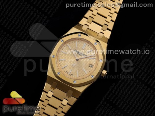 KZ공장 오데마피게 로얄오크 15202 옐로우골드다이얼 옐로우골드금통 브슬 _ Royal Oak 39mm 15202 YG KZF 11 Best Edition YG Textured Dial on YG Bracelet A2121