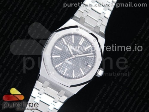 OM공장 오데마피게 로얄오크 41MM 15400 Royal Oak 41mm 15400 SS OMF 1_1 Best Edition Gray Textured Dial on SS Bracelet A3120