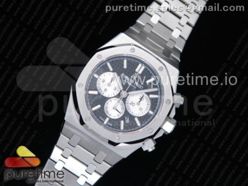 OM공장 오데마피게 로얄오크 크로노 26331ST 블랙화이트다이얼 _ 브슬 Royal Oak Chrono 26331ST SS OMF 11 Best Edition BlackWhite Dial on SS Bracelet A7750
