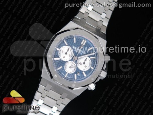 OM공장 오데마피게 로얄오크 크로노 26331ST 블루_화이트 다이얼 _ 브슬 Royal Oak Chrono 26331ST SS OMF 1_1 Best Edition Blue_White Dial on SS Bracelet A7750