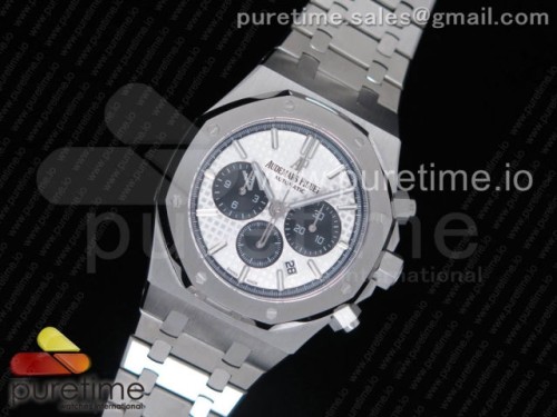 OM공장 오데마피게 로얄오크 크로노 26331ST 화이트_블랙 다이얼 _ 브슬 Royal Oak Chrono 26331ST SS OMF 1_1 Best Edition White_Black Dial on SS Bracelet A7750